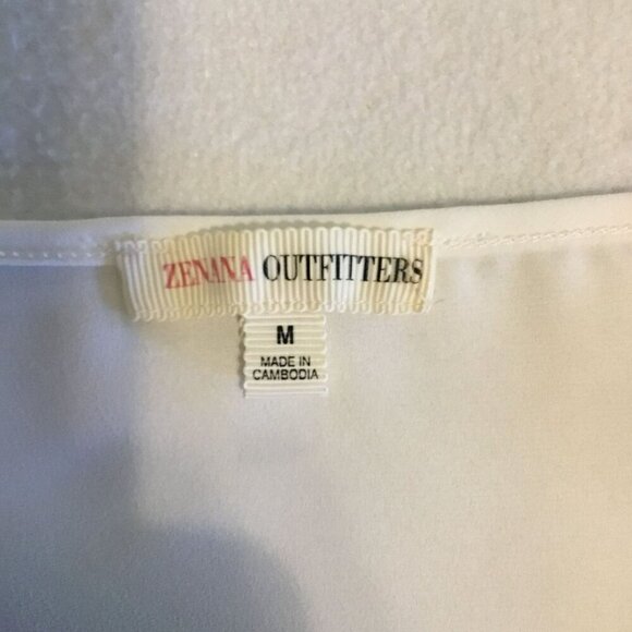 Zenana Outfitters Tank Top Style Blouse Cotton Yoke Colorblock Women''s Medium - Picture 10 of 12